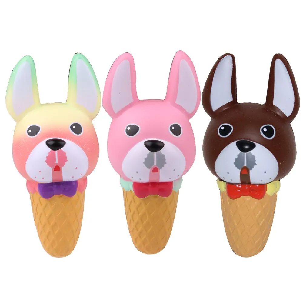 

2019 New Kawaii Squishy Jumbo Dog Head Ice Cream Slow Rising Reduce Pressure Stress Relief Kids Squeeze Toy Gift For Children