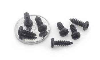 

1000PCS M2.6*4/5/6/8/10/12/14/16MM BK Carbon Steel Philips Cross Head Screw Self Tapping Round Head Screw Electronic Screws