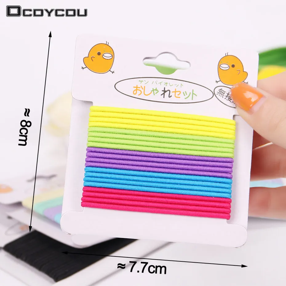 

20PCS/1Set Colorful Elastic Hair Bands Ponytail Holder Child Kids Rubber Hair Elastic Accessories for Girls Multicolor Tie Gum