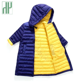 

HH Children's winter jackets for boys long jacket duck down Padded girls jacket kids parka Warm hooded Outerwears snow wear