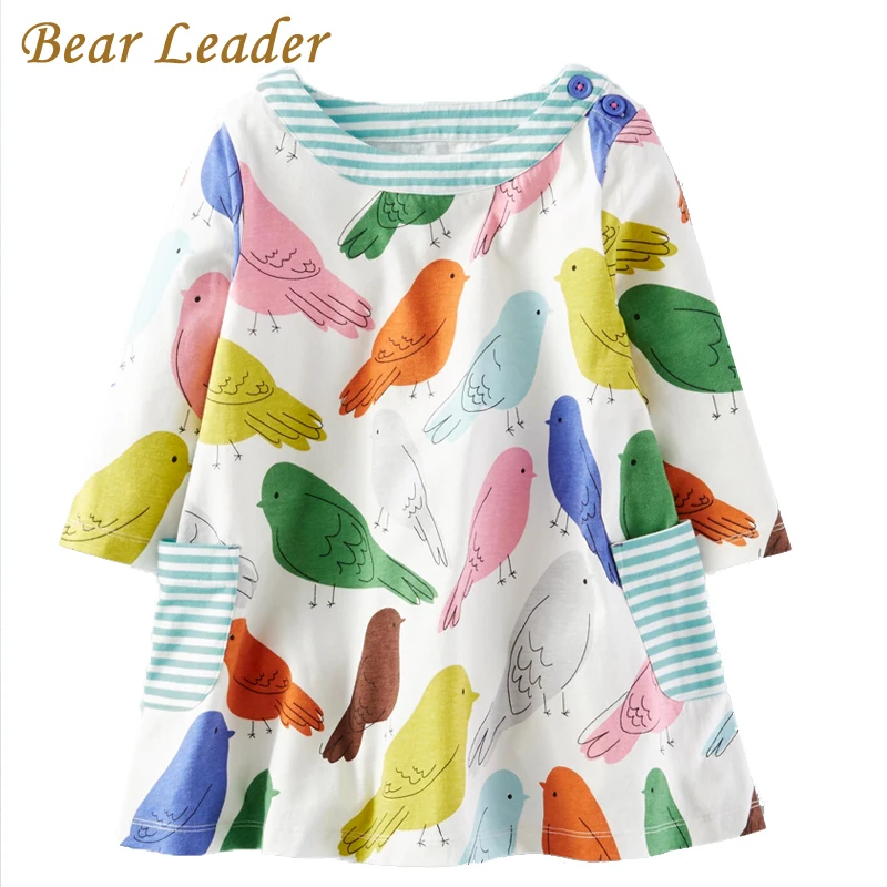 Bear leader/платье для девочек 2020 г. Брендовое платье принцессы детей повседневные