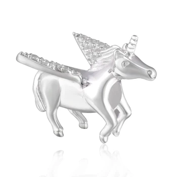 

Authentic 925 Sterling Silver Shiny Unicorn Charm Bead fit for DIY Bracelets Jewelry Making