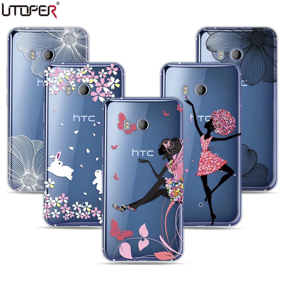UTOPER чехол для htc U11 U 11 силиконовый прозрачный Cat цветок Coque принципиально |