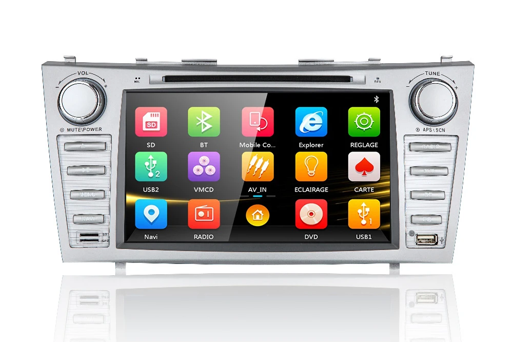 Cheap 8" Car DVD player with GPS BT/TV USB SD AUX,audio Radio stereo,Car multimedia headunit for TOYOTA CAMRY 2007 2008 2009 2010 2011 0