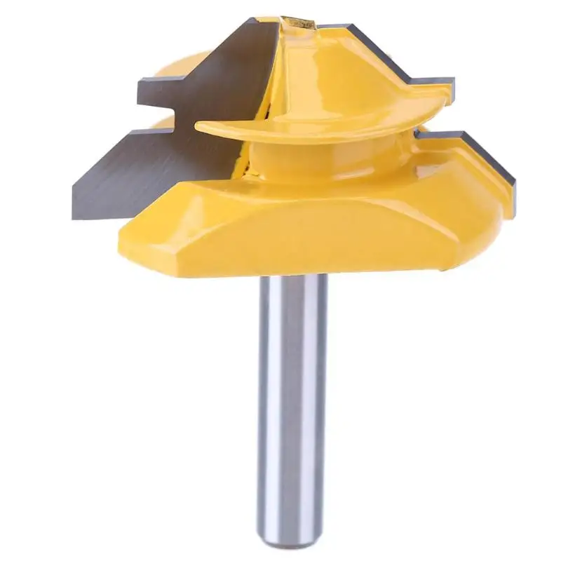 

45 Degree 8mm Shank Tenon Milling Cutter Lock Router Bit Woodworking Drilling Milling Tool For Wood Carbide