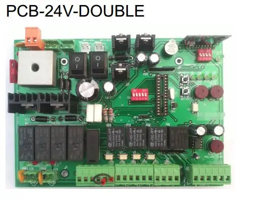 

DC 24V Input Voltage double control board +Electric 24VDC gate opener motor Electric Lock +Outdoor waterproof swing lock
