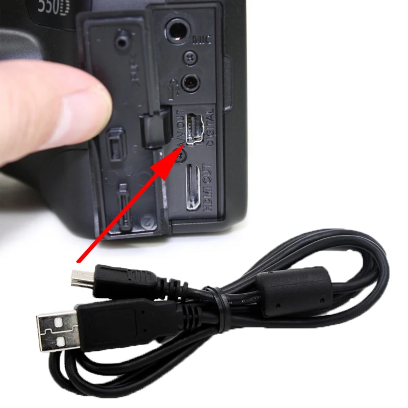 USB кабель для зеркальной камеры Canon 5D 7D 10D 20DD 450D 500D 550D 600D 650D 700D 1100D 1200D 1300D|Кабели