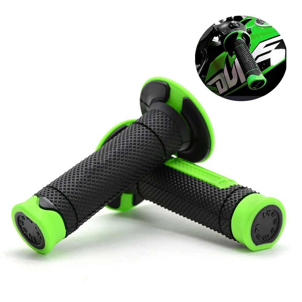 Motorcycle Motocross Rubber Brake Hand grips For Kawasaki ZG1000 CONCOURS ZR10R ZR6R ZR750 ZEPHYR Logo