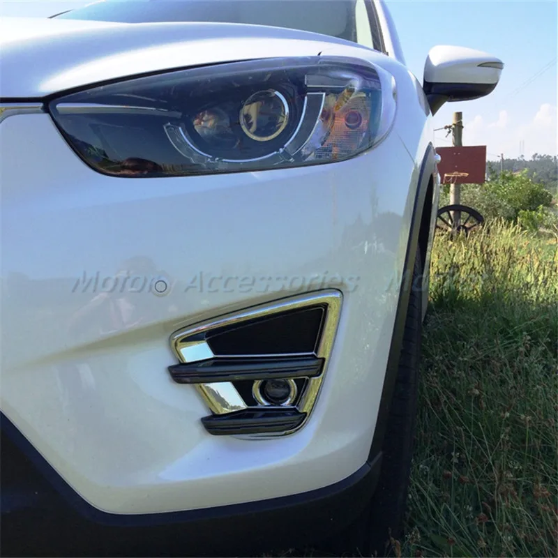 

New Chrome front Fog Light Lamp Cover Trim For Mazda CX-5 CX5 2015 2016