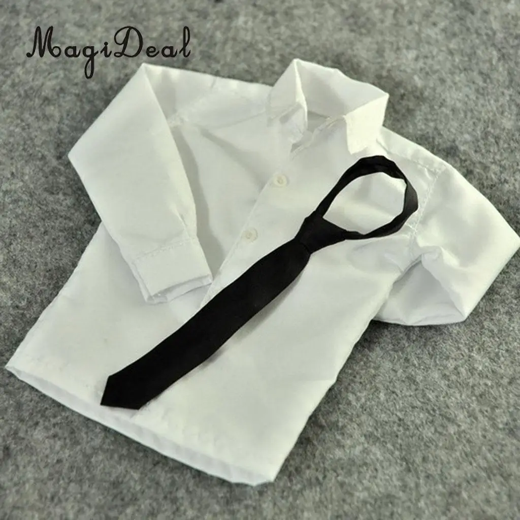 Cool 1/6 Scale Fabric Black Suit Full Set for 12 Inch Male Action Figure Body Dolls Clothes Accessory Toy