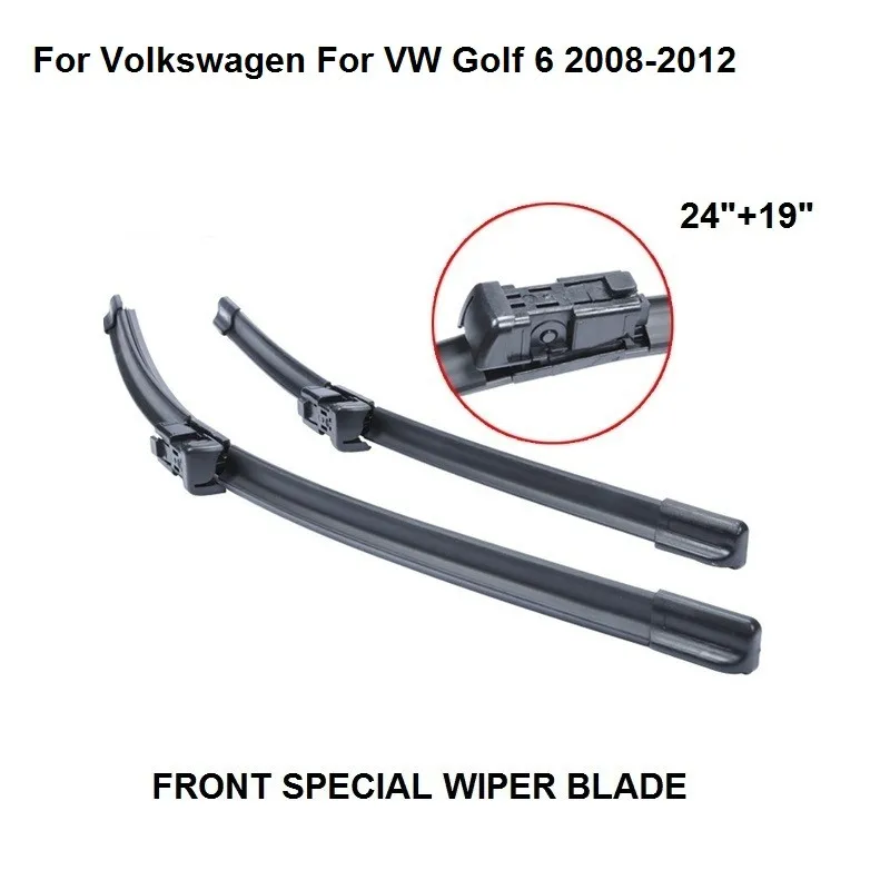 Wipers Blade For Volkswagen For VW Golf VI 6 2008 2012 24''+19'' Car