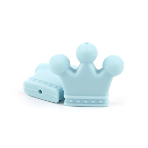 TYRY. HU 10 шт. силиконовая подвеска-прорезыватель в виде короны, Детские Прорезыватели для зубов, карамельный цвет, силиконовые подвески для самостоятельного изготовления прорезывателей - Цвет: Color 6