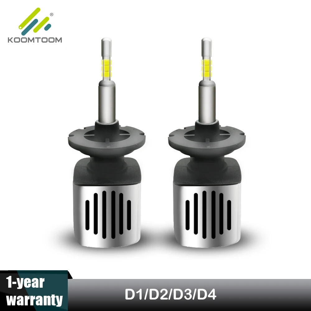 

Koomtoom D1S D2S D3S D4S LED Headlight Bulb 72W 10000Lm 6500K CSP Led Car Headlamp Fog Light F3 for Audi/BMW/Benz/Renault/Nissan