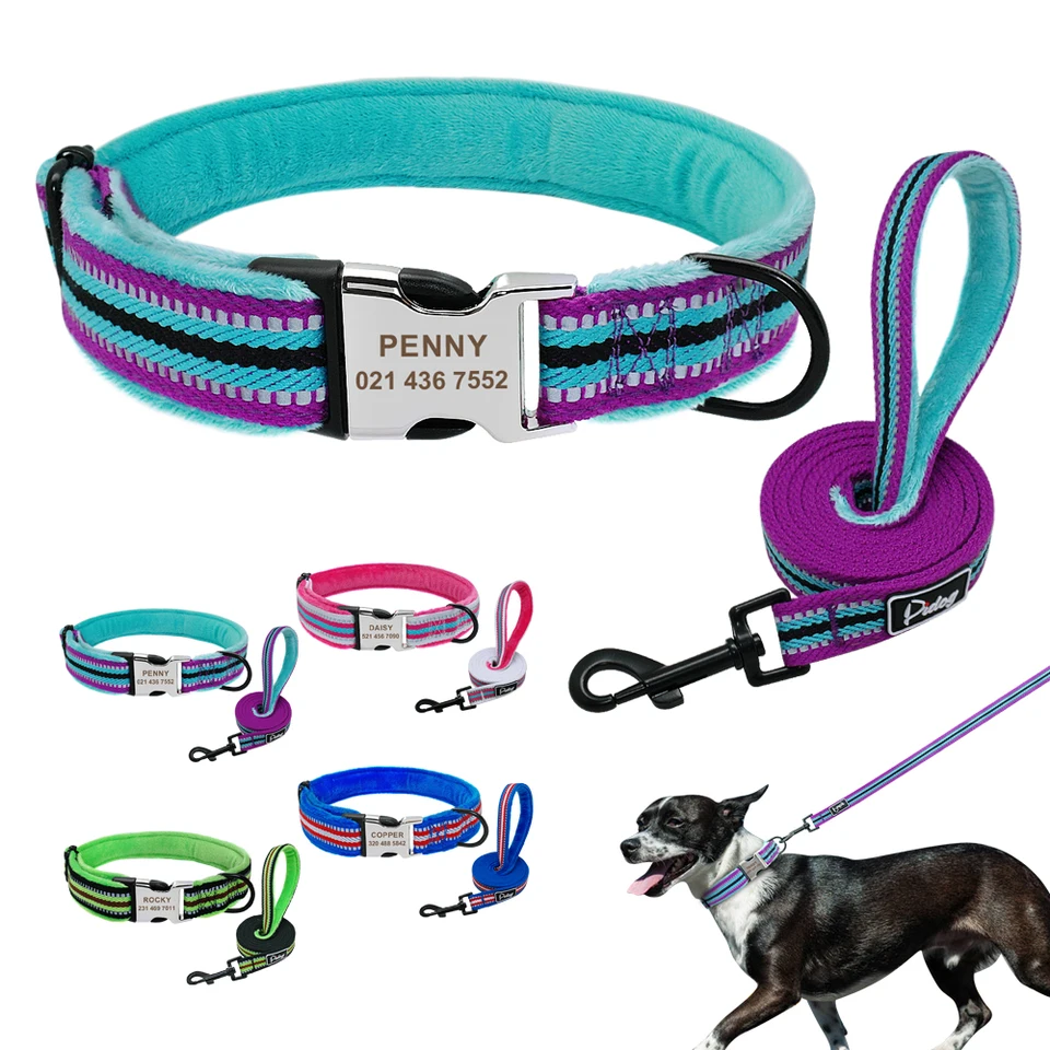 reflective dog collars and leashes