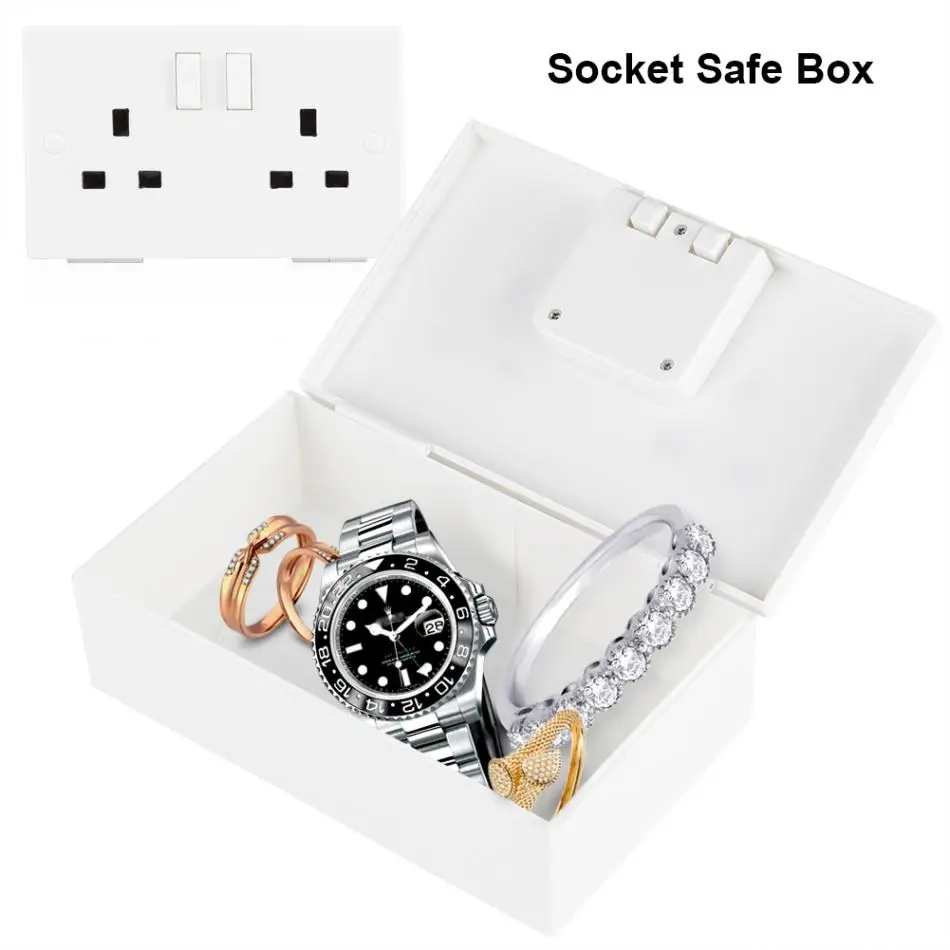 

Creative Wall Socket Safe Box Secret Security Boxes Locker Money Jewelry Stash Box Organizador Collection Case