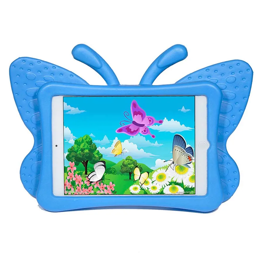 Kids Shockproof Case for iPad Mini 1 2 3 4 Cartoon Butterfly Childen Safe EVA Tablet Protecitve Case Stand Cover +Pen (8)