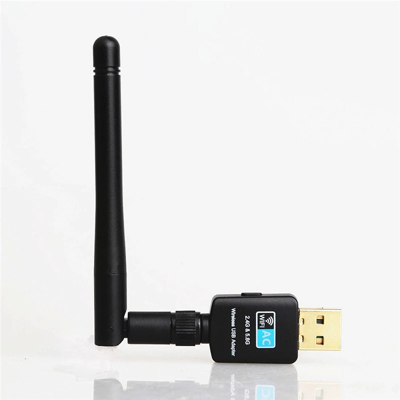 600 Мбит/с USB Wi Fi двухдиапазонный приемник сетевой карты беспроводной адаптер 2,4 ГГц 5 RTL8811AU Бесплатная драйвер с телевизионные антенны