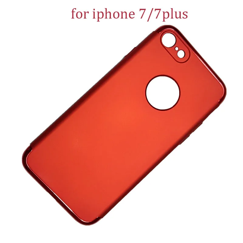 

Top quality Red 3 in 1 Electroplate Hard PC Back Cases For IPhone 7 7Plus Phone Cases Anti-knock Dirt-resistant