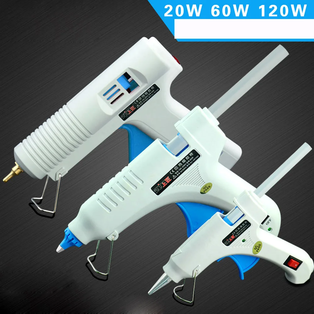 

20W 40W 60W Hot Melt Glue Gun Industrial Mini Guns Thermo Electric Gluegun Heat Temperature Tool with Free 10pcGlue Stick