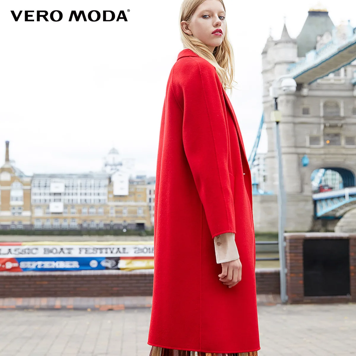 Vero Moda Женское пальто средней длины из шерсти | 318327505