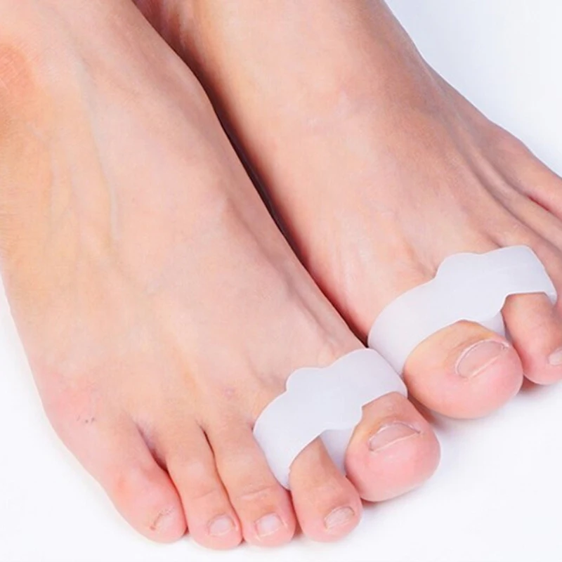 1Pair /5pairs Toe Finger Protector Orthotics 2 Holes Gel Separator Bunion Separators Toe Stretchers Separator