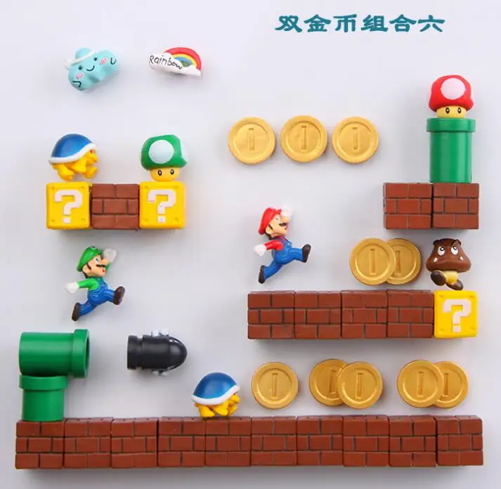 Mini Super Mario Action Figures Fridge Magnets Toys Mario Bros Figurine Figura Magnetive Stickers Toys Mario Question Brick Toys Mini Super Mario Action Figures Fridge Magnets Toys Mario Bros Figurine Figura Magnetive Stickers Toys Mario Question Brick Toys