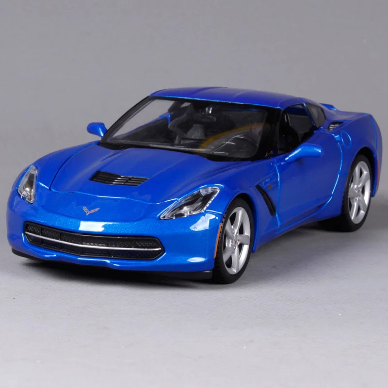 Maisto 1:24 2014 corvette stingtray coupe автомобиль литья под давлением синий крутой гоночный
