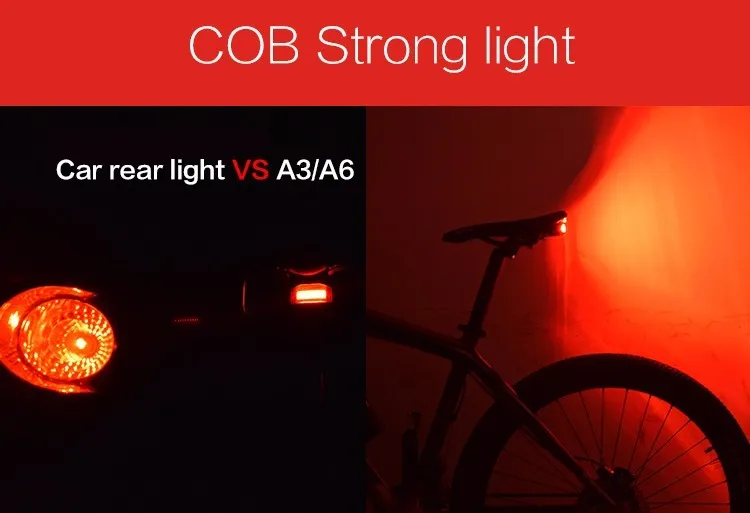 Sale WEST BIKING Waterproof Anti-theft Alarm Bike Light Saddle Taillight Warning Flashlight Cycling Rear Lamp Antitheft Bicycle Light 27