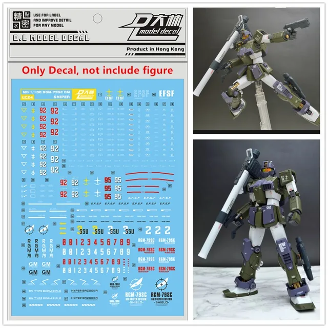 Dl High Quality Decal Water Paste For Bandai Mg 1100 Rgm 79sc Gm