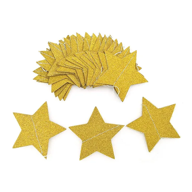 1000Pcs 3 Gold Silver Glitter Paper Star Glitter Star For Banner Kids  Birthday,Wall Background Prop Hanging Garland Star - AliExpress