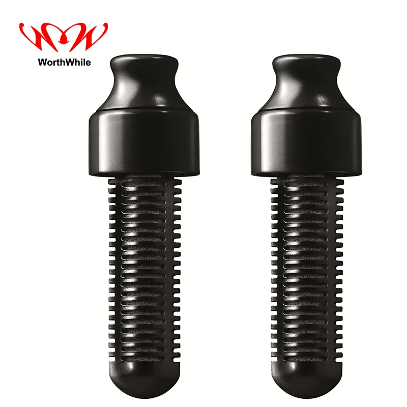 المجدي 2 Pcs تصفية المياه الكربون المنشط Portbale سلامة عدة نجاة في الهواء الطلق التخييم المشي استبدال رئيس دون زجاجات