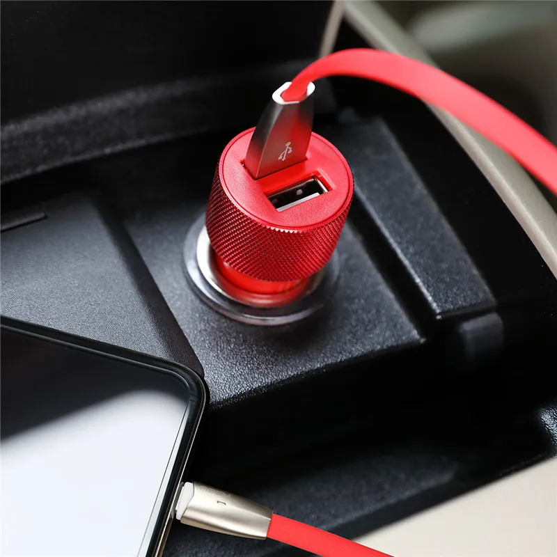 Автомобильное зарядное устройство ROCK 5V 2.4A Mini с двумя usb портами быстрая зарядка