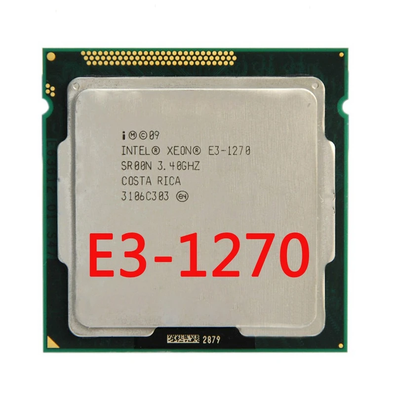 Процессор Intel Xeon E3 1270 8M 3 4 ГГц Кэш-память LGA 1155 процессор SR00K четырехъядерный |
