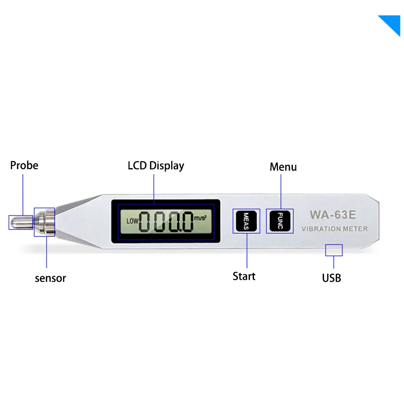 Карманный Виброметр тестер измерительный анализатор точность чувствительность акселерометры цифровой анализатор Ручка Тип измеритель вибрации