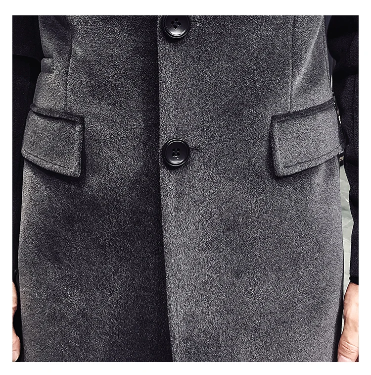 Зимние пальто, мужские куртки из кроличьей шерсти, тренчкот, Мужская ветровка высокого качества, деловая повседневная мужская куртка, размер S-3XL
