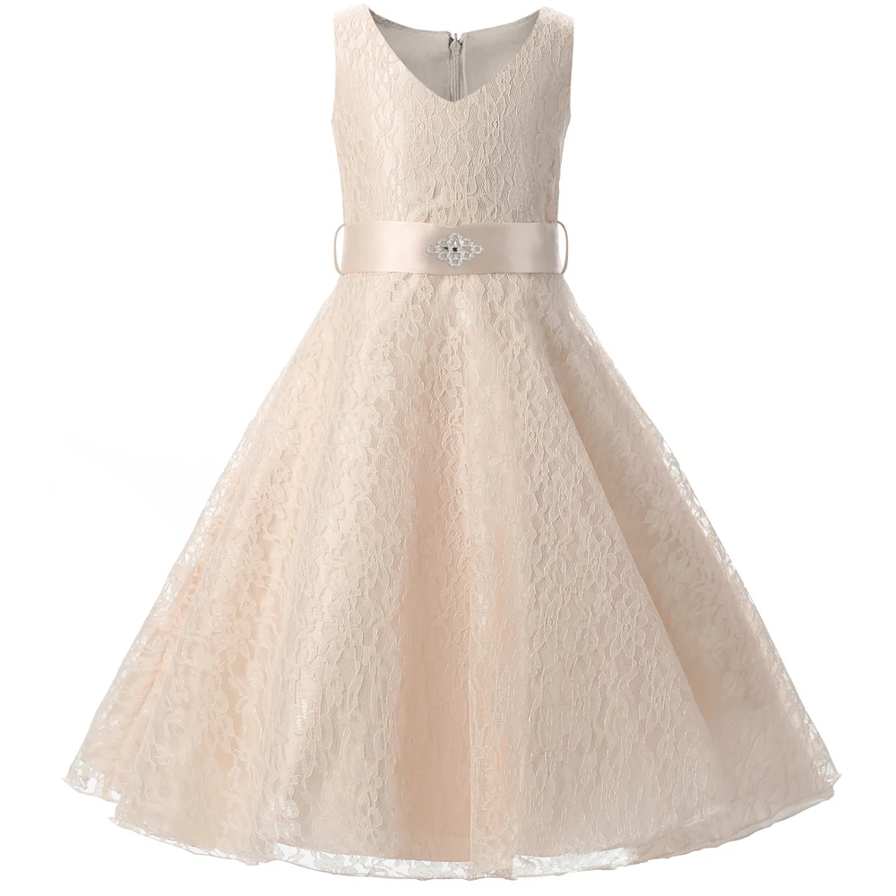 girls party wear dress kids 2017 flower lace children ...