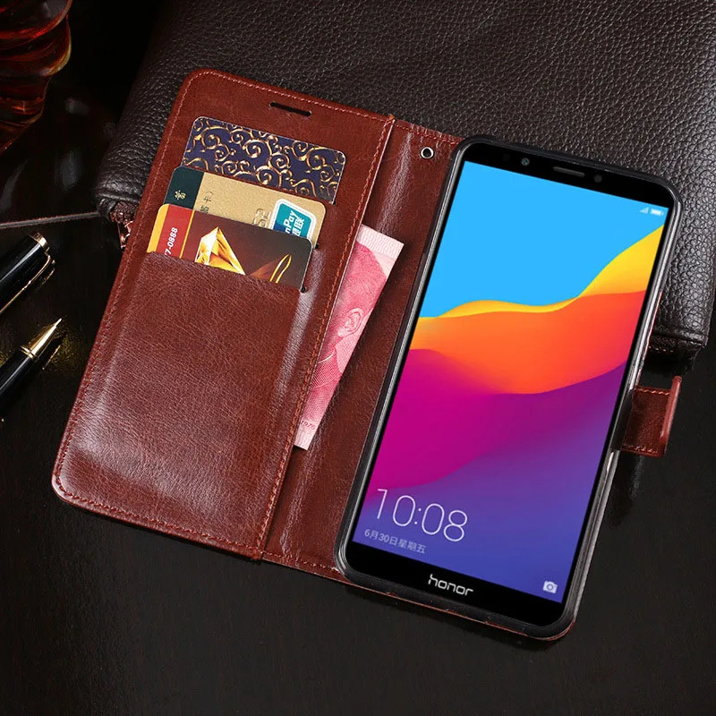 

Business Case For Huawei Honor 7C Case Flip Cover For Huawei Honor7C Pro PU Leather Phone Case Cover Funda