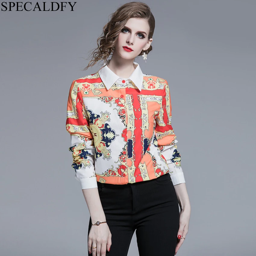 

2019 Spring Autumn Long Sleeve Shirt Women Blouses Ladies Vintage Blouse Femme Designer Runway Tops Blusas Mujer De Moda 2019