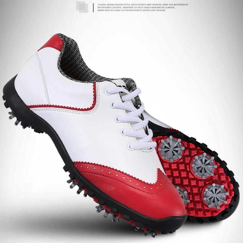 Pgm Spiked Golf Shoes For Women Waterproof Breathable Training Golf Sneakers Leather Lace UP Athletics Sneakers Shoes AA51023 Pgm Spiked Golf Shoes For Women Waterproof Breathable Training Golf Sneakers Leather Lace UP Athletics Sneakers Shoes AA51023