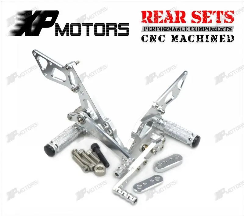 

New Arrived Silver CNC Billet Foot Pegs Racing Rearset Rear Sets For Suzuki GSX-R1000 2009 2010 2011 2012 2013 2014