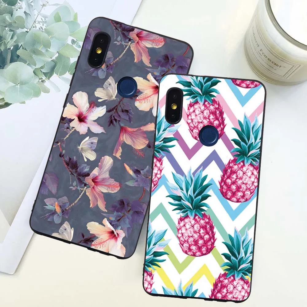 For Xiaomi Redmi 6A Note 6 Pro PRO Note6 Soft Silicone Case Korean Literary Leaves Flamingo Covers Skin Fundas Coque |