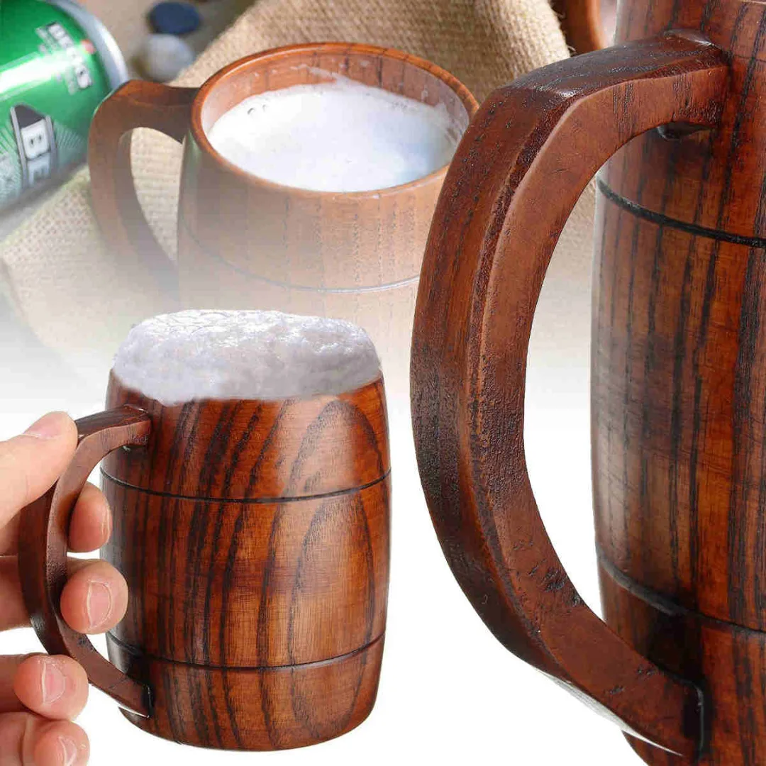 JX-LCLYL New Wooden Milk Beer Coffee Cup Drink Juice Tea Mug Barrel Mugs Gift Handmade
