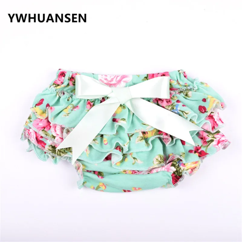 YWHUANSEN 2 шт./компл. трусики принцессы с повязкой на голову оборками и цветочным
