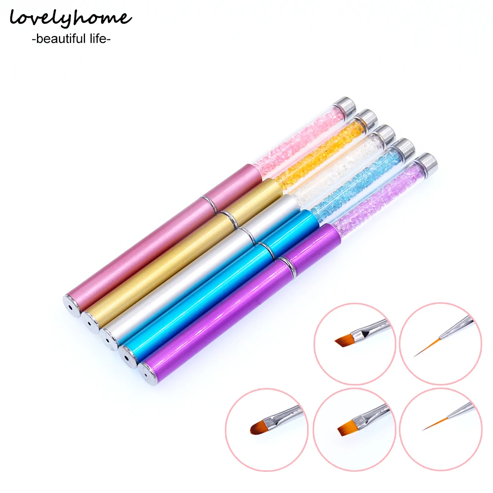 

Nail Art Brush Liner Painting Pen Acrylic Drawing UV Gel Brushes for Nails Gradient Rhinestone Handle Manicure Nail Art Tool