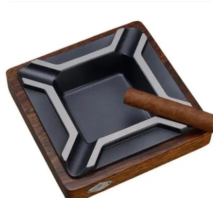 

Solid wood cigar ashtray large living room decoration four smoke cigar smoke eliminator