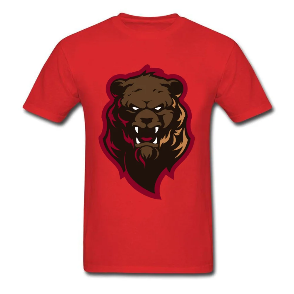 Angry grizzly bear_red