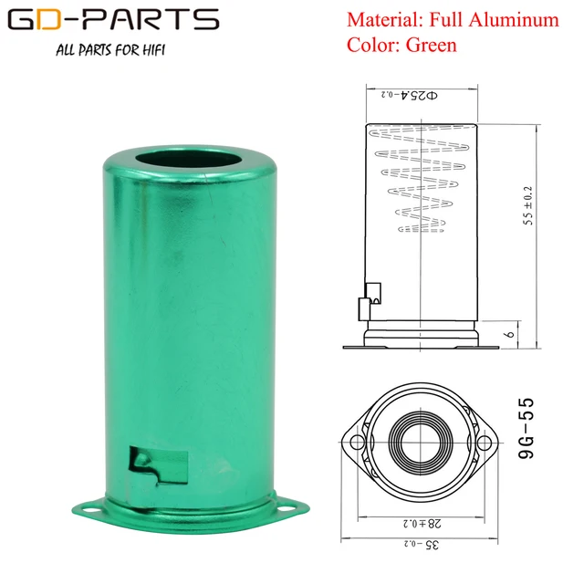 Presa Per Tubi A Vuoto 9 Pin Con Scudo In Alluminio - Per Valvole 12AX7, 12AU7, ECC83 E Simili