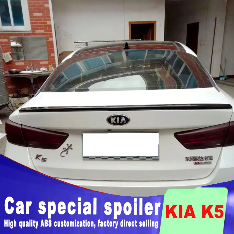 

K5 2016 2017 2018 New design high quality ABS material for KIA Optima K5 spoiler primer paint rear trunk roof rear spoiler