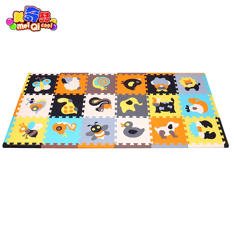 Hot Sale 30*30cm 18 pcs Baby Foam Puzzle Mats EVA Baby Play Floor Mats EVA Foam Mat For Infant Kids Jigsaw Game Pad Indoor mat