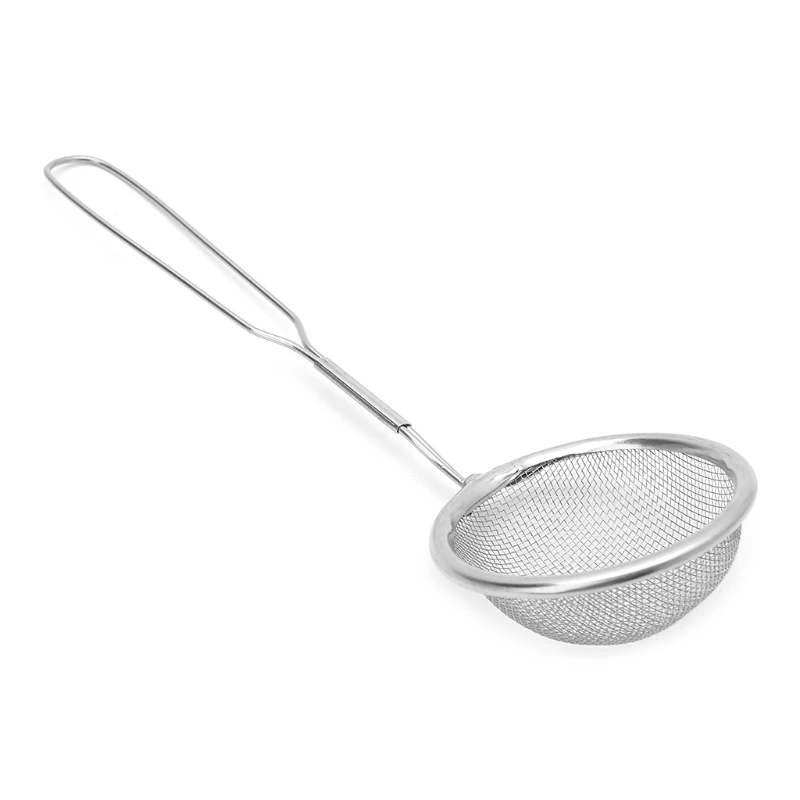 

Stainless Steel Kitchen Flour Handheld Mesh Strainer Flour Sieve Oil Strainer Colander